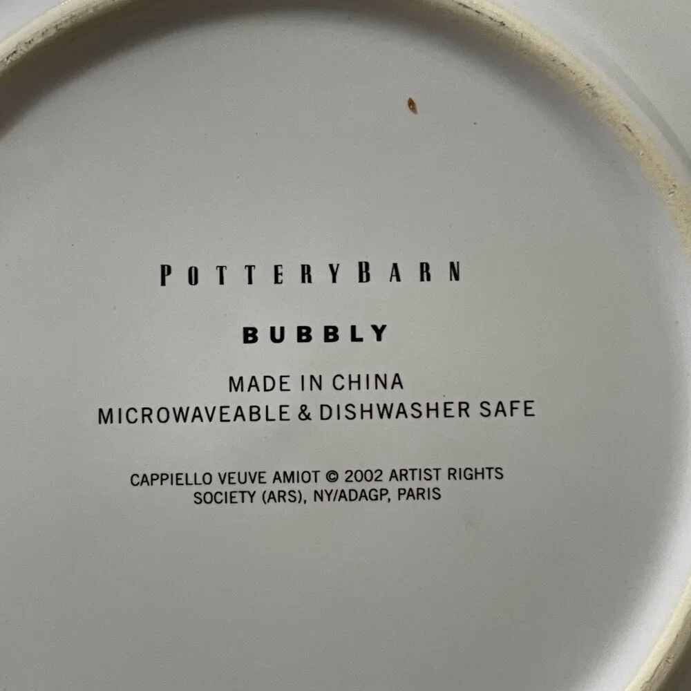 Vintage 2002 Pottery Barn Bubbly Cappiello Veuve Amiot Champagne 8